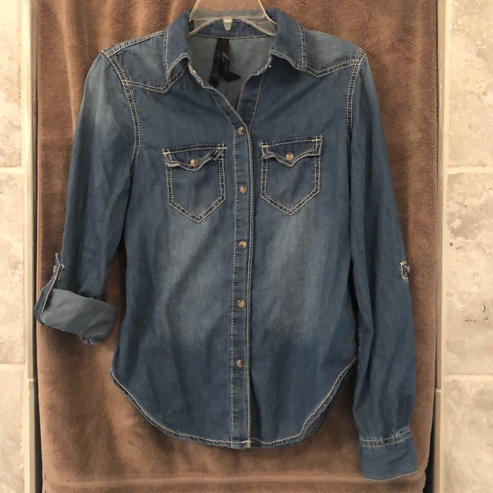 Seven7 Denim Button Down Shirt